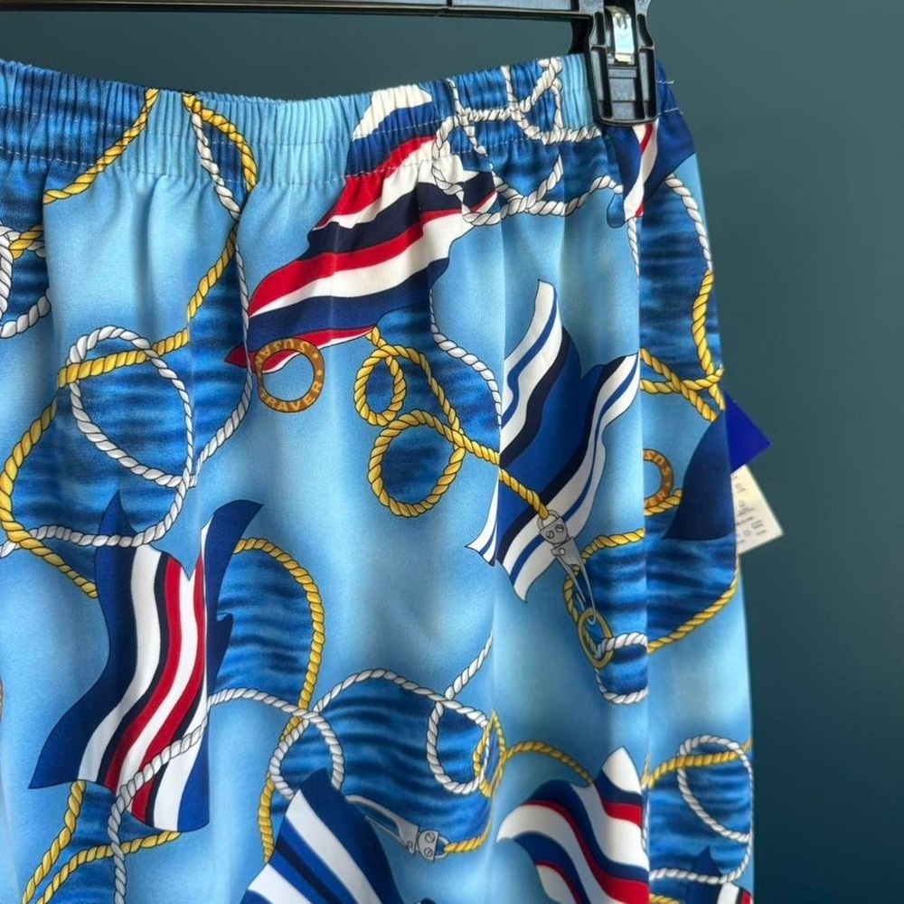 Vintage 90s Nautical Skirt Women's Size XL Susan Graver NWT Patriotic Blue Red - Picture 3 of 8